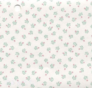 Dollhouse Miniature Pre-pasted Wallpaper Tiny Tiny Flowers, Green/Pk